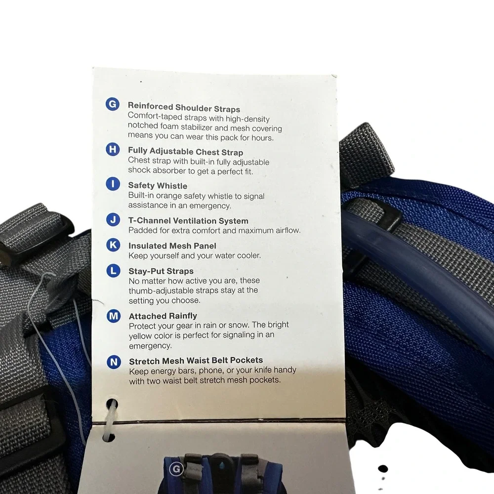 Teton‎ Sports Oasis 1200 Hydration Backpack Blue Gray Pack with Water Bladder